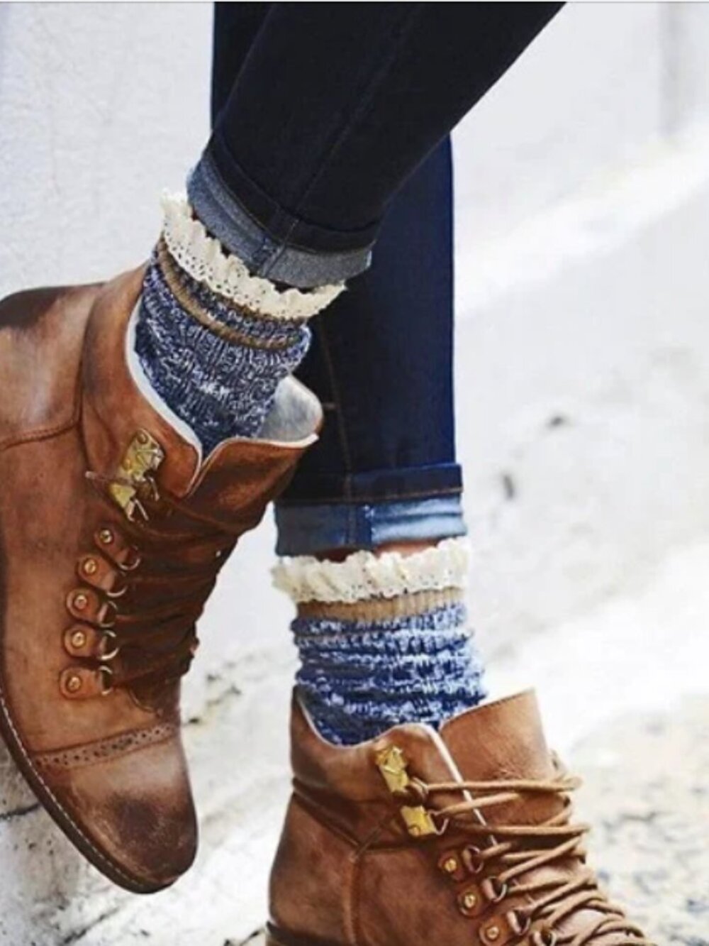 Free People Ventura Leather Boots - Professionally Resoled! size 7.5-8